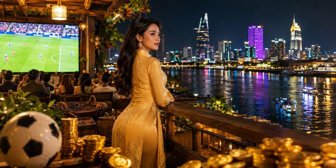 Cô gái áo dài TP. Hồ Chí Minh theo dõi cá cược bóng đá trực tuyến